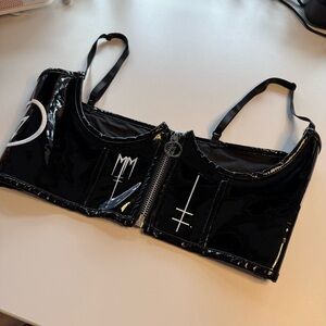 Dolls Kill x Marilyn Manson Patent Faux Leather Underbust
